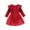 Red, variant on Herrnalise Toddler Kids Girls Cute Net Yarn Long Sleeve Cotton Ruffle Romper Jumpsuit clearance under 5