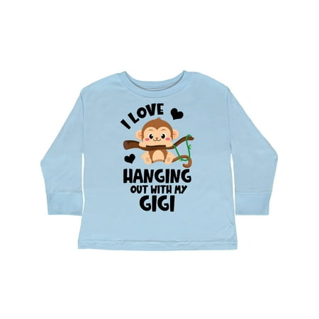 

Inktastic Monkey I Love Hanging out with My Gigi Gift Toddler Boy or Toddler Girl Long Sleeve T-Shirt