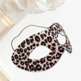 thumbnail image 4 of Unique Bargains 1 Pc Leopard Party Mask Pink Black Fabric EVA, 4 of 5