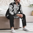 thumbnail image 7 of Wukai White Black Sheep skull Men's Hawaiian Shirt Short Sleeve Casual Button Down Summer Beach Aloha Shirt -Small, 7 of 7
