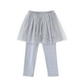 thumbnail image 1 of Gyratedream Little Girls Footless Leggings Pants with Lace Ruffle Tutu Skirt 2-9T, 1 of 5