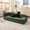 Olive Green, variant on 55" Linen Upholstered Oversized Pet Sofa, Irregular Wave Backrest Dog Bed with Single Armrest, Dark Gray