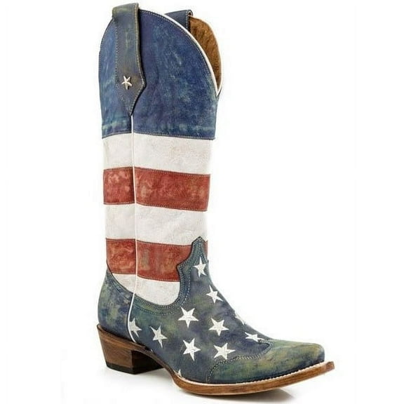 Women’s Roper  Americana Boots Handcrafted Blue