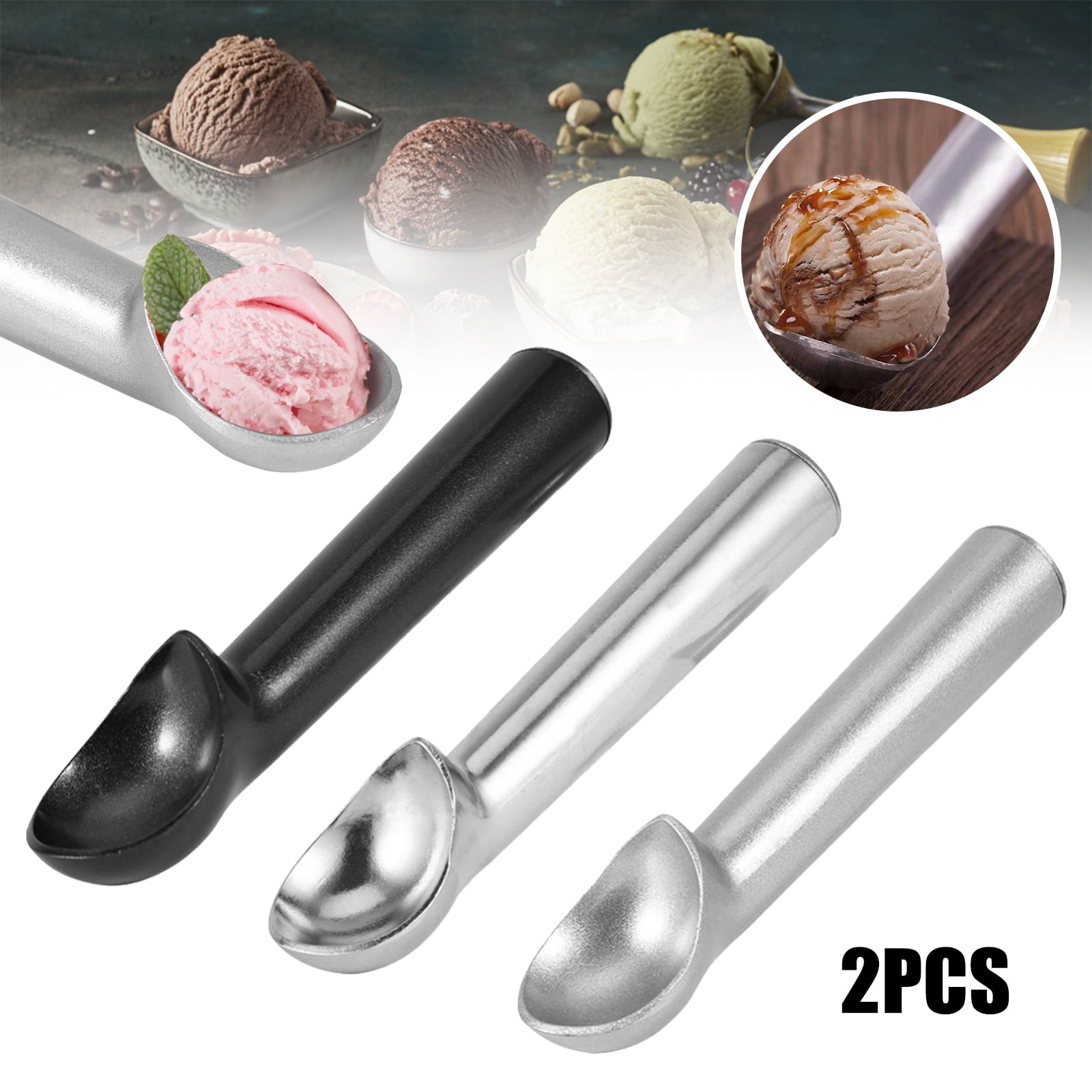 Ice Cream Spoon Scoop Anti Freeze Spade Non Stick Filled Easy Serve Frozen New