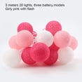 thumbnail image 1 of Bola de luz de algodón con decoración de hilo, lámpara colgante de luz para fiesta, boda, 3 pilas, intermitente, rosa Scienceny HA006257-07, 1 of 7