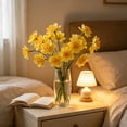 thumbnail image 6 of MMJ Artificial Daffodil Bouquet 2 Pack 8 Stems Each 14.1in for Wedding Home Table Centerpiece Decor Fake Flower, 6 of 6