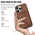 thumbnail image 2 of For Iphone 14 Pro Zipper Rfid Card Slot Phone Case With Short Lanyard(Brown),iPhone 16, 2 of 7