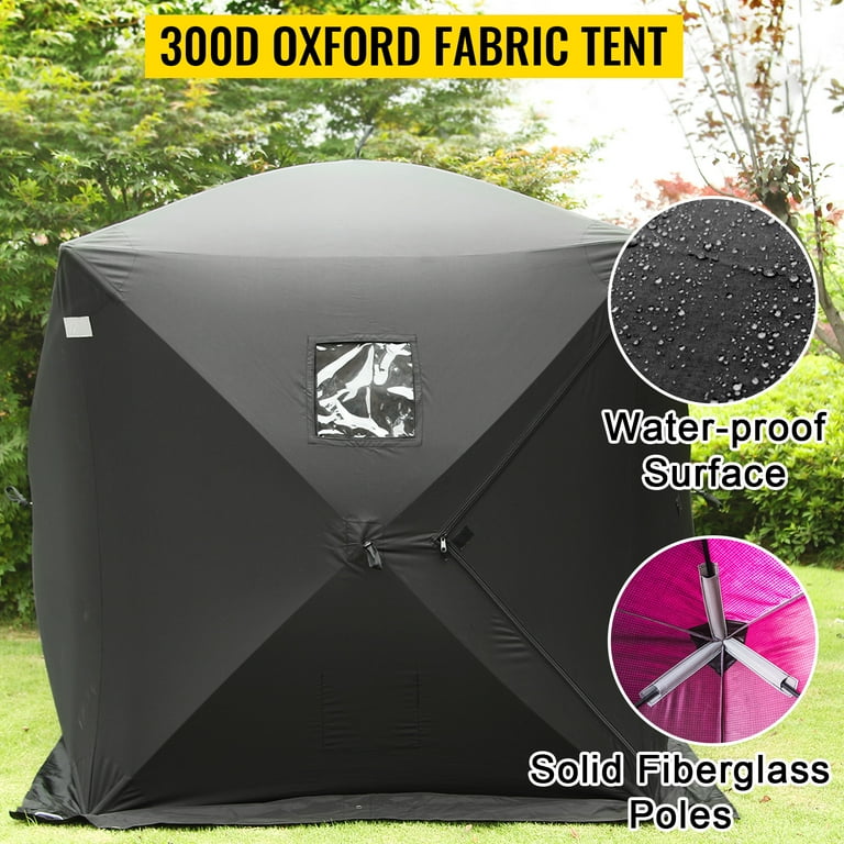 VEVORbrand Ice Fishing Shelter Tent, 2 Person 300 D Oxford VEVORbrand Ice Fishing Shelter Tent, 2 Person 300 D Oxford