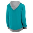 thumbnail image 3 of Women's Logo Athletic Aqua Miami Dolphins Hit It French Terry Full-Zip Hoodie, 3 of 3