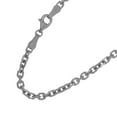 thumbnail image 5 of JewelStop 18K Solid White Gold 0.8 mm Cable Chain Necklace 18" Lobster Claw Clasp - 1.3gr., 5 of 6