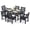 Black, variant on ATKELITION 12-Piece All-Weather HDPE Patio Dining Set for 10 with Umbrella Hole