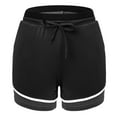 thumbnail image 1 of Women's Yoga Dance Short Pants Sport Shorts Summer Athletic Cycling Hiking Sports Shorts, Black, L, 1 of 8