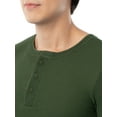 thumbnail image 4 of Fruit of the Loom Men's Thermal Waffle Underwear Henley Top, Sizes S-5XL, 4 of 9