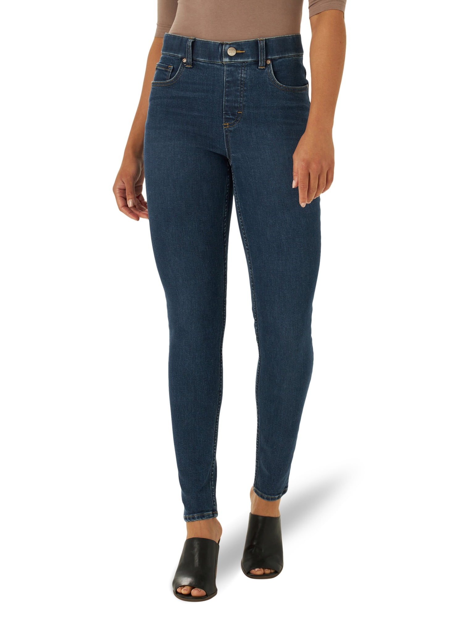 weer afschaffen Pilfer Lee Women's High Rise Slim Fit Sculpting Pull On Skinny Jeans - Walmart.com