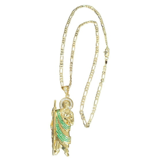 San Judas Tadeo necklace, san judas tadeo pendant, mens necklace, gold filled 18k