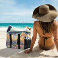 thumbnail image 6 of YAZAOO Mesh Beach Bags Totes Foldable Multiple Pockets Creatively Floral Dream Printed, 6 of 8