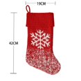 thumbnail image 2 of Bas de Noël en Tricot, Grands Bas Rustiques en Tricot Torsadé, 2 of 5
