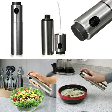 Stainless Steel Olive Oil Spraying Sprayer Bottle Dispenser Mister Spray Pump Can Pot Jar Kitchen Cooking Barbecue