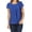 Royal Blue, variant on Women's Casual Pleated Front Petal Cap Sleeve Round Neck Blouse