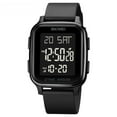 thumbnail image 1 of yeacher Modern Black Square Men's Electronic Watch with Multi-Function Features for Students, 1 of 6