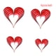 thumbnail image 3 of Bewildely 1 Juego de decoraciones de corazón, adorno colgante romántico, colgante de escena de corazones estéreo único Simple, suministros para Kits de decoración para fiestas Rojo Bewildely HA059997-04, 3 of 6