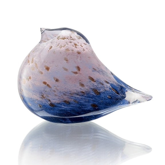 Art Glass Bird Figurine-Blue and White
