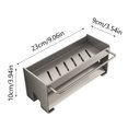 thumbnail image 2 of TIELUTT Sponge Holder for Kitchen Caddy with Auto Draining Tray for Kitchen and Bathroom Organization Dish Drying Tray Sponge and Soap Holder Japanese Gadgets Home Sponge Holder Stainless Dish Rack L, 2 of 5