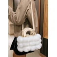 thumbnail image 6 of CoCopeaunt Quilted Shoulder Bag Fuzzy Plush Handbag Crossbody Bag Fashion Cozy Hobo Bag, 6 of 7