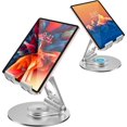 thumbnail image 1 of Support de Tablette, Support iPad Réglable, Support de Tablette Pliable Compatible avec iPad Pro 12.9, iPad Air, iPad Mini, Samsung Galaxy Tab, pour Appareils de 4-13 Pouces, 1 of 5