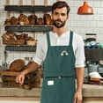 thumbnail image 6 of Chef Kitchen Apron For Men & Women Durable Cotton Household Apron Zipper Large Pocket, 6 of 6