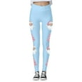 thumbnail image 4 of WILLBEST Leggings de Cintura Alta para Mujer, para Entrenamiento, Yoga, Suaves, Elásticos, con Estampado Navideño, Bloques de Color, Cómodos, para Fitness Y Running 2363 Chica, 4 of 4