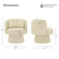 thumbnail image 7 of Spruce & Spring Modern Upholstered Swivel Barrel Accent Chair Beige, Single, 7 of 7