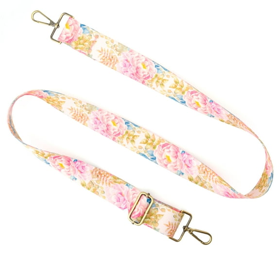 Country Brook Design® Watercolor Peonies Wide Purse Strap Adjustable Replacement Crossbody Bag Strap