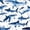 Navy White, variant on Castle Fairy Collage Shark Portrait Twin Quilt Set,Vintage Framed Ocean Predator Layout Twin Coverlet Set,Teal Brass