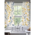 thumbnail image 2 of Blue Yellow Spring Floral Sheer Curtains 72 Inch Length 2 Panels Set, Summer Blooms Botanicals Voile Window Treatment Rod Pocket Curtains Sheers Drapes for Bedroom/Living Room/Kitchen 52"x72"x2, 2 of 7