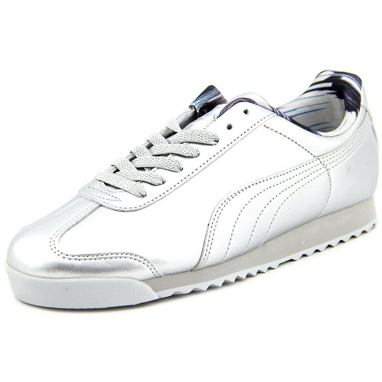 Puma Roma Metallic Women Round Toe Synthetic Silver Sneakers