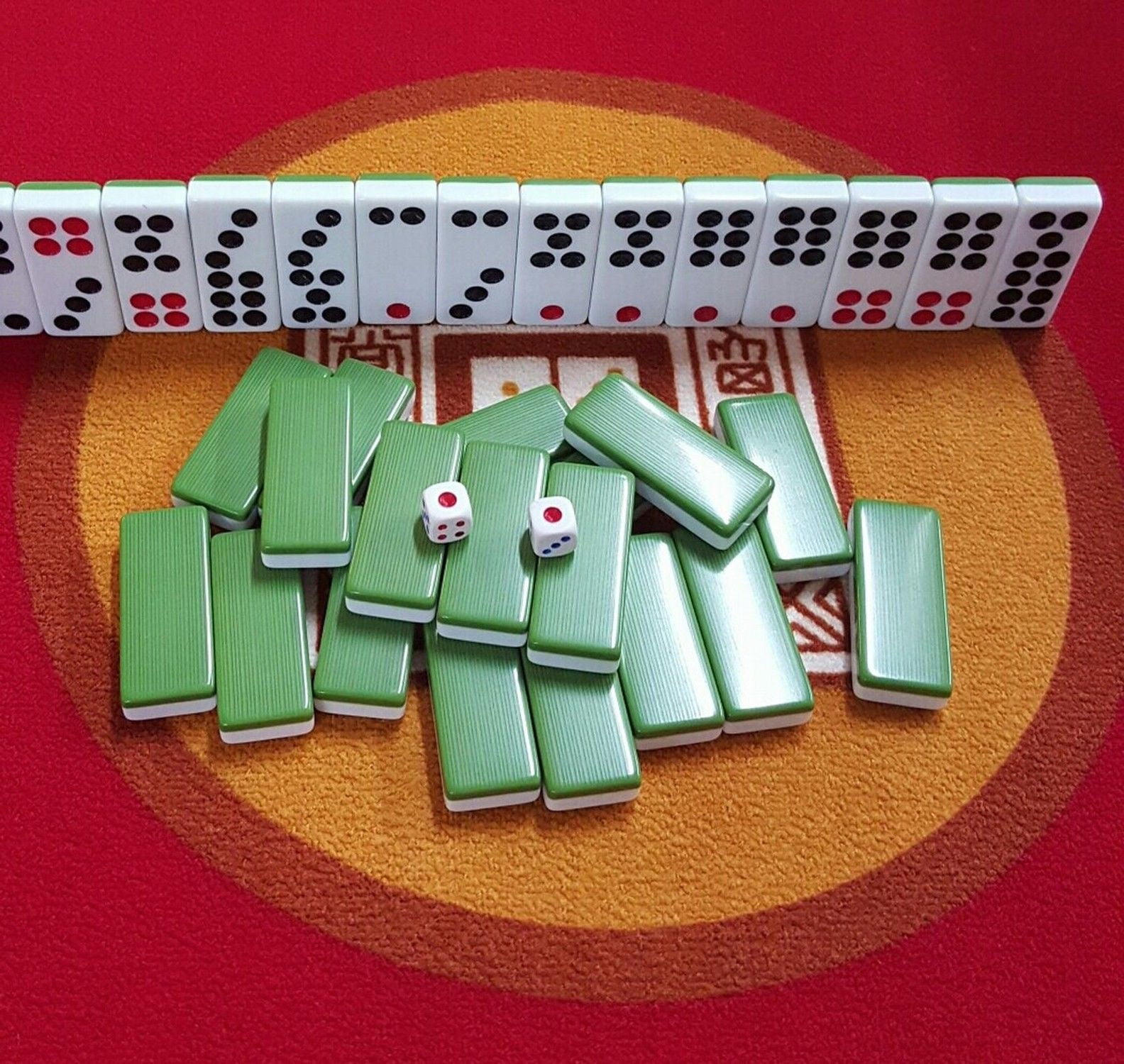 Chinese Pai Gow Paigow Tiles Game Casino Fun #20 Green 