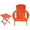 Orange, variant on Riverstone Solid Cedar Adirondack Extra Wide Chair with build in bottle opener & matching folding table - Yellow