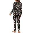 thumbnail image 3 of FOR U DESIGNS Christmas Snowman Drawstring Pajamas for Women Set 2 Piece Size L Long Sleeve Sleepwear Soft Crew Neck Tops and Pants for Women Nightwear Winter, 3 of 6