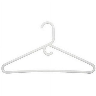 18 Black Plastic Concave Suit Hanger with Wide Shoulders (with Lockin