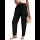thumbnail image 1 of Pantalones de con Cordón Ajustable para Mujer, Pantalones de Playa de Verano con Cintura Elástica. Negro M, 1 of 10