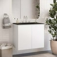 thumbnail image 1 of Modway Bryn 30" Wall-Mount Bathroom Vanity in White Black, 1 of 9