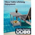 thumbnail image 4 of Table d'Appoint Extérieur Adirondack, Table d'Extrémité Extérieure à 2 Niveaux de 16,7 Pouces pour Patio, Piscine, Véranda, Mobilier de Patio Extérieur Résistant à Toutes les Intempéries Gris, 4 of 12