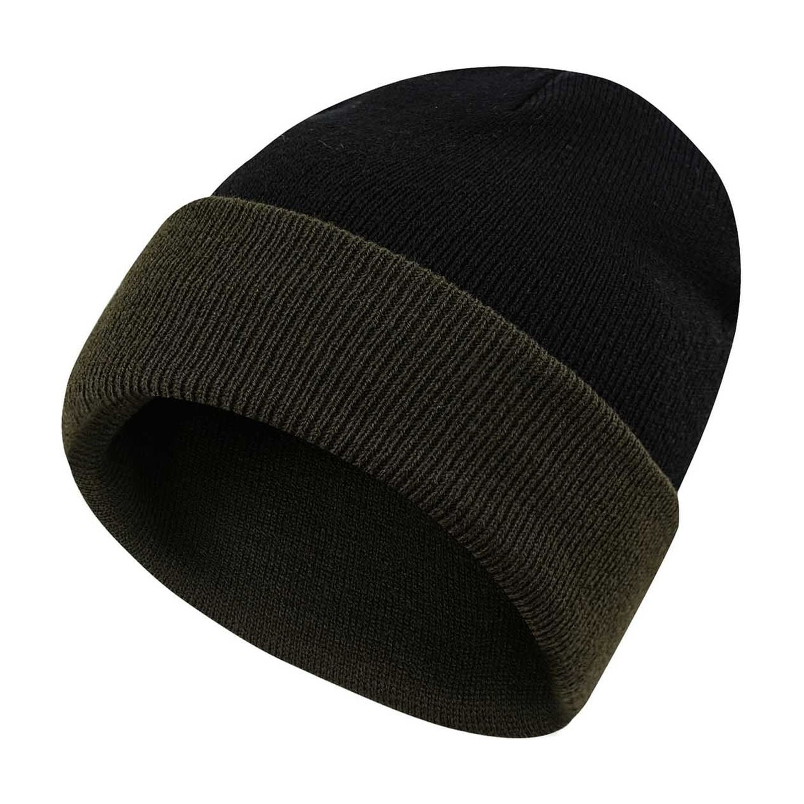 C.C Unisex Winter Thick Knit Plain Cuff Skull Cap Beanie Hat, Hot