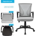 thumbnail image 4 of Homall Mid Back Office Chair Computer Ergonomic Mesh Chair Adjustable Mesh Chair with Armrest,Gray, 4 of 7