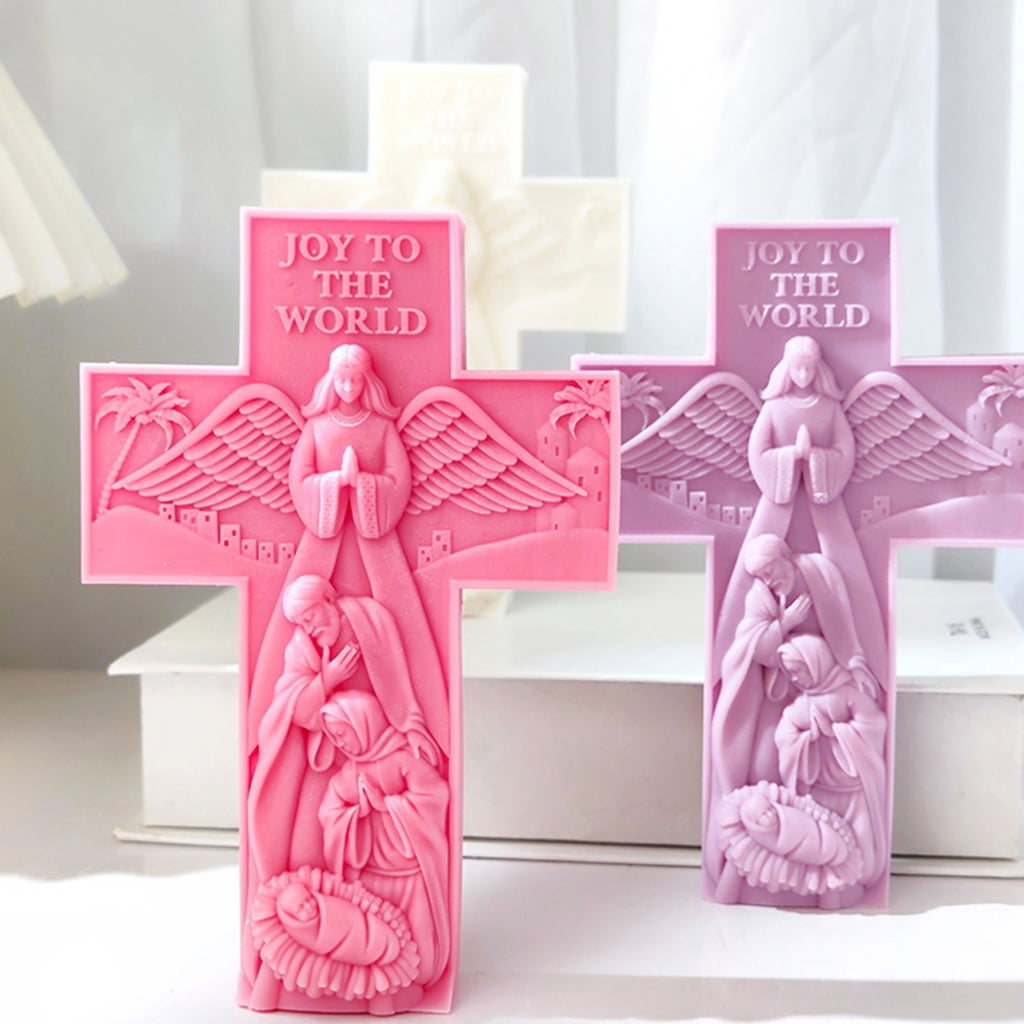 Aurgiarme Handmade Faith Religious Silicone Molds Epoxy Resin Jewelry Mold Handmade Resin Art Supplies Silicone Molds for Baking