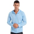 thumbnail image 6 of Raenseen Men's Hiking Shirts UPF 50+ UV Sun Protection Long Sleeve Zipper Hoodie Jacket Outdoor Blue XXL, 6 of 8