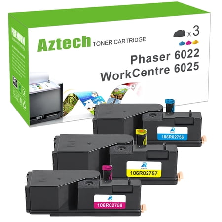 AAZTECH 3-Pack Compatible Toner Cartridge for Xerox 106R02757 Work with Phaser 6020 6022 WorkCentre 6025 6027 Printer (Cyan Magenta Yellow) price history on PriceWatchPro