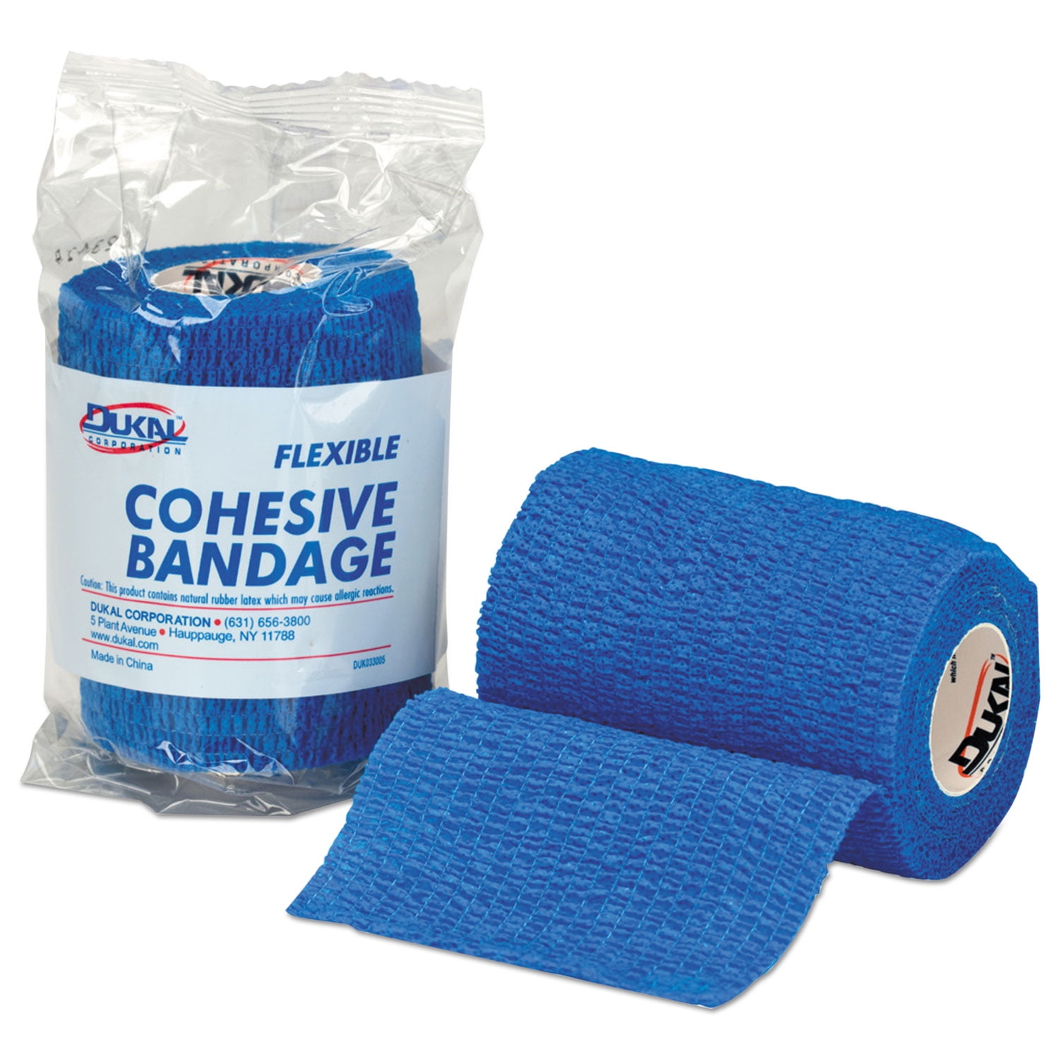 FirstAid Refill Flexible Cohesive Bandage Wrap, 3" x 5 yd, Blue