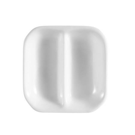 

2 Compartment Square Dish 3-1/2 Sq. X 3/4 H Porcelain Super White 4 packs